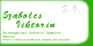 szabolcs viktorin business card